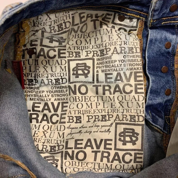 Strivers Row Men's Grey Birch Distressed Fit Raw Bleached Jeans Size 30x31 NWT - Picture 7 of 14